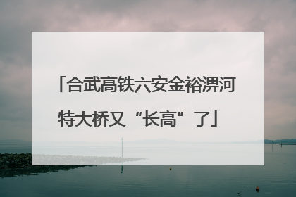 合武高铁六安金裕淠河特大桥又“长高”了