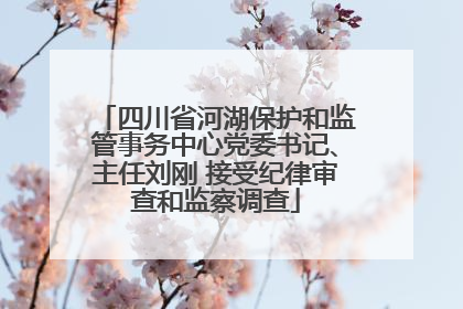 四川省河湖保护和监管事务中心党委书记、主任刘刚 接受纪律审查和监察调查