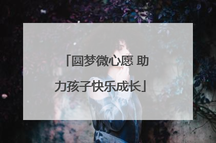 圆梦微心愿 助力孩子快乐成长