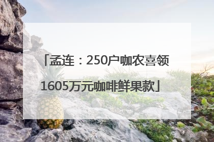 孟连：250户咖农喜领1605万元咖啡鲜果款
