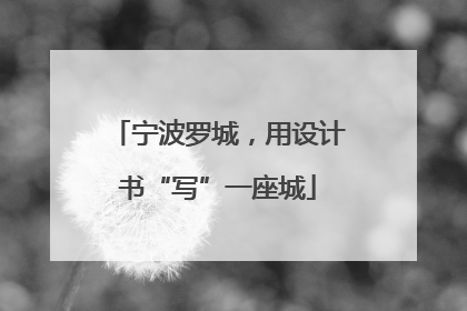 宁波罗城，用设计书“写”一座城