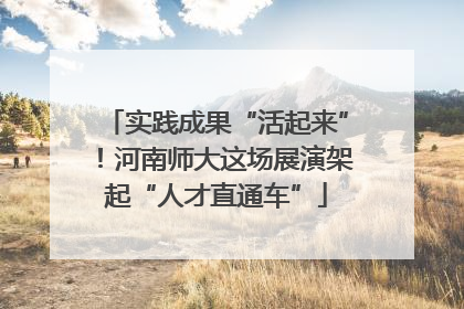 实践成果“活起来”！河南师大这场展演架起“人才直通车”