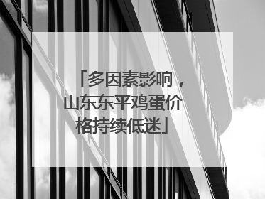 多因素影响，山东东平鸡蛋价格持续低迷
