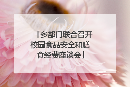 多部门联合召开校园食品安全和膳食经费座谈会