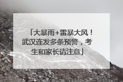 大暴雨+雷暴大风！武汉连发多条预警，考生和家长请注意