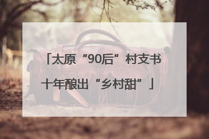 太原“90后”村支书十年酿出“乡村甜”