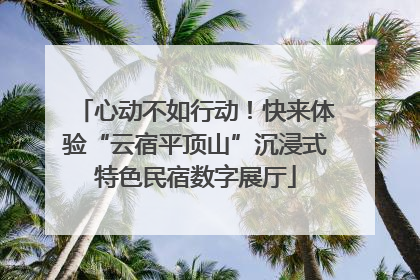 心动不如行动！快来体验“云宿平顶山”沉浸式特色民宿数字展厅
