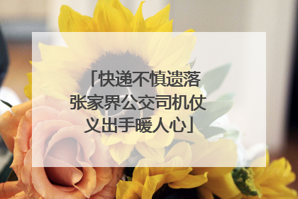 快递不慎遗落 张家界公交司机仗义出手暖人心