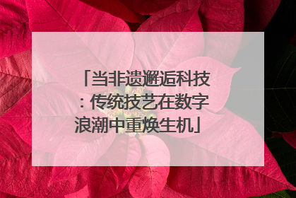 当非遗邂逅科技：传统技艺在数字浪潮中重焕生机