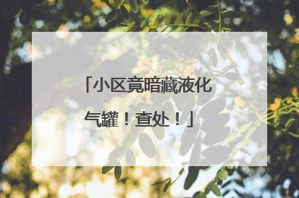 小区竟暗藏液化气罐！查处！