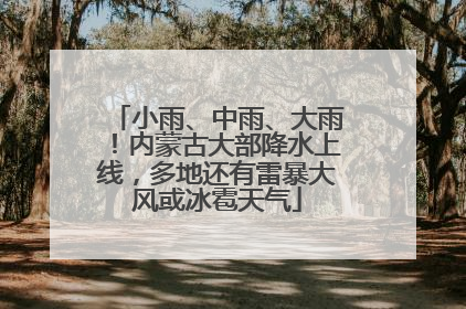 小雨、中雨、大雨！内蒙古大部降水上线，多地还有雷暴大风或冰雹天气