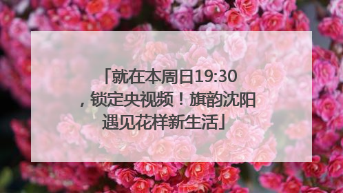 就在本周日19:30，锁定央视频！旗韵沈阳 遇见花样新生活