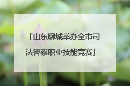 山东聊城举办全市司法警察职业技能竞赛