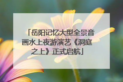 岳阳记忆大型全景音画水上夜游演艺《洞庭之上》正式启航