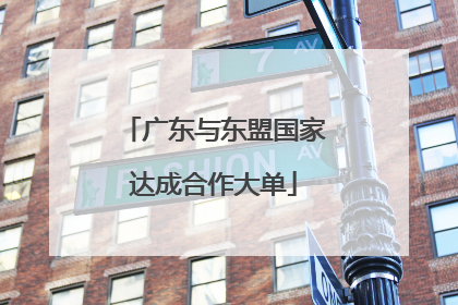 广东与东盟国家达成合作大单