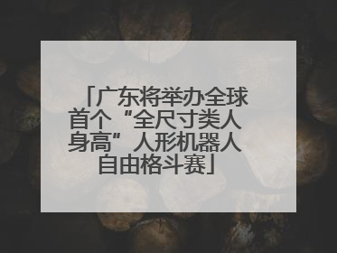 广东将举办全球首个“全尺寸类人身高”人形机器人自由格斗赛