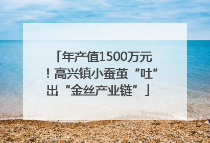 年产值1500万元！高兴镇小蚕茧“吐”出“金丝产业链”