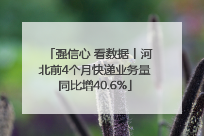 强信心 看数据丨河北前4个月快递业务量同比增40.6%