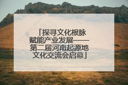 探寻文化根脉 赋能产业发展——第二届河南起源地文化交流会启幕