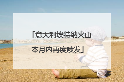 意大利埃特纳火山本月内再度喷发