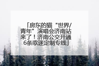 房东的猫“世界/青年”演唱会济南站来了！济南公交开通6条歌迷定制专线