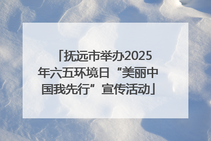 抚远市举办2025年六五环境日“美丽中国我先行”宣传活动