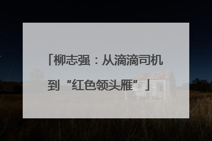 柳志强：从滴滴司机到“红色领头雁”