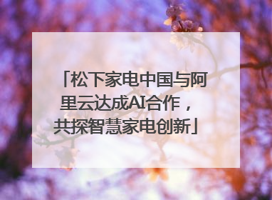 松下家电中国与阿里云达成AI合作，共探智慧家电创新