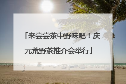 来尝尝茶中野味吧！庆元荒野茶推介会举行