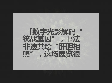 数字光影解码“统战基因”，书法非遗共绘“肝胆相照”，这场展览很有创意！