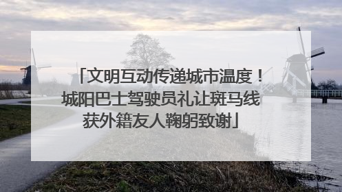 文明互动传递城市温度！城阳巴士驾驶员礼让斑马线获外籍友人鞠躬致谢