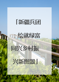 新疆兵团：绘就绿富同兴乡村振兴新图景