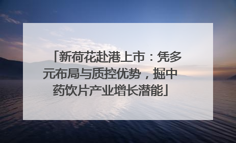 新荷花赴港上市：凭多元布局与质控优势，掘中药饮片产业增长潜能