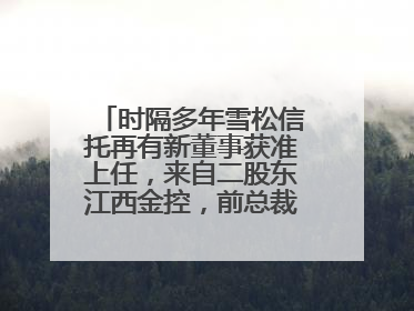 时隔多年雪松信托再有新董事获准上任，来自二股东江西金控，前总裁上月刚被罚