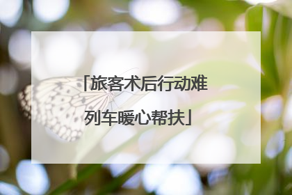 旅客术后行动难 列车暖心帮扶