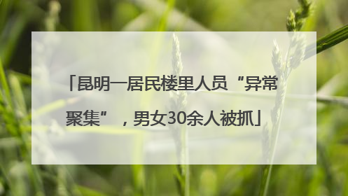 昆明一居民楼里人员“异常聚集”，男女30余人被抓