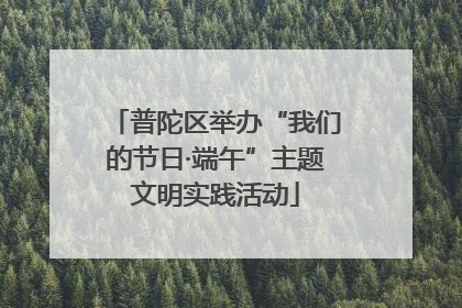 普陀区举办“我们的节日·端午”主题文明实践活动