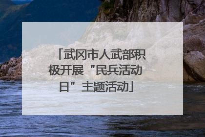 武冈市人武部积极开展“民兵活动日”主题活动