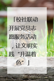 校社联动开展党员志愿服务活动，让文明实践“升温着色”