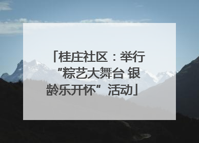 桂庄社区：举行“粽艺大舞台 银龄乐开怀”活动