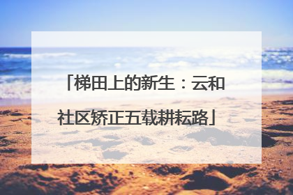梯田上的新生：云和社区矫正五载耕耘路