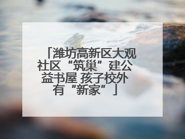 潍坊高新区大观社区“筑巢”建公益书屋 孩子校外有“新家”