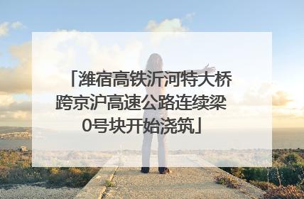 潍宿高铁沂河特大桥跨京沪高速公路连续梁0号块开始浇筑