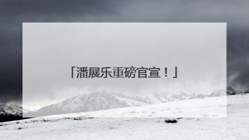 潘展乐重磅官宣！