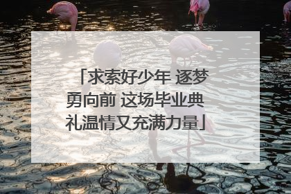 求索好少年 逐梦勇向前 这场毕业典礼温情又充满力量