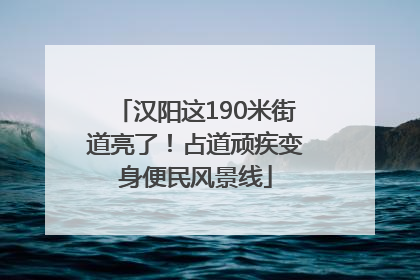 汉阳这190米街道亮了！占道顽疾变身便民风景线
