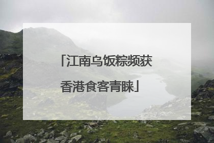 江南乌饭粽频获香港食客青睐
