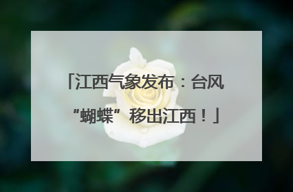 江西气象发布：台风“蝴蝶”移出江西！