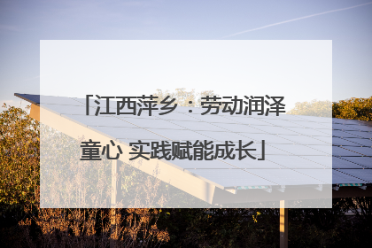 江西萍乡：劳动润泽童心 实践赋能成长