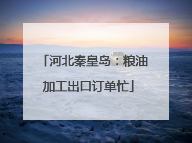 河北秦皇岛：粮油加工出口订单忙